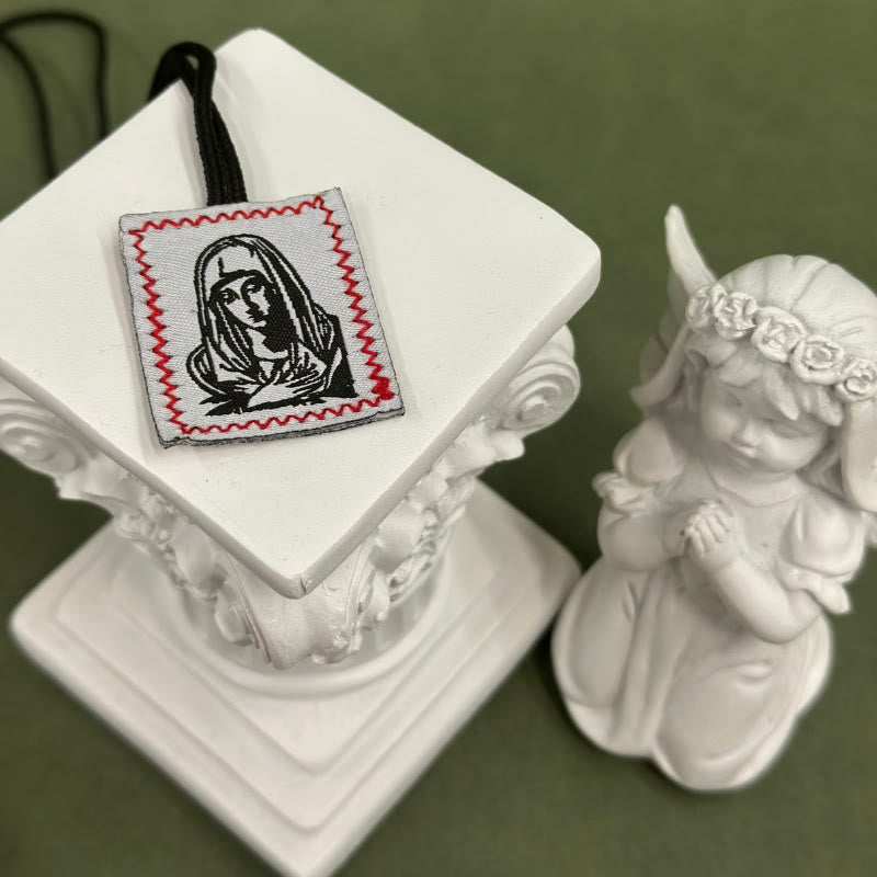 Christianartworkshop Sacro Gesù e lo Scapolare della Madonna: tenero ricordo della sua cura - D - image 4