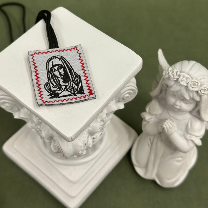 Christianartworkshop Sacro Gesù e lo Scapolare della Madonna: tenero ricordo della sua cura - D - image 4