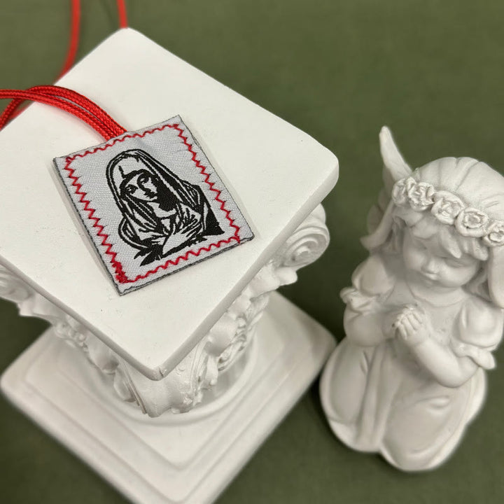 Christianartworkshop Sacro Gesù e lo Scapolare della Madonna: tenero ricordo della sua cura - B - image 2