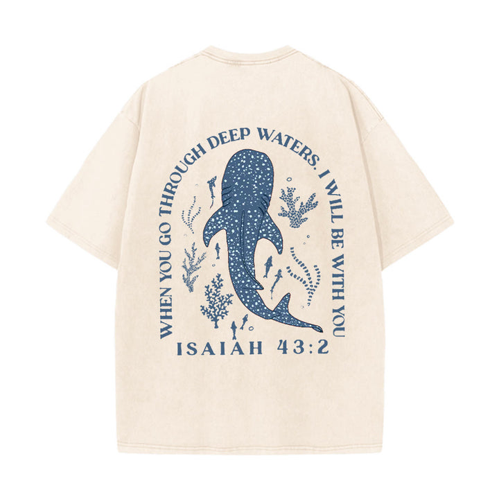 Christianartworkshop I Will Be With You T-shirt unisex lavata bifacciale - Albicocca - 5XL - image 4