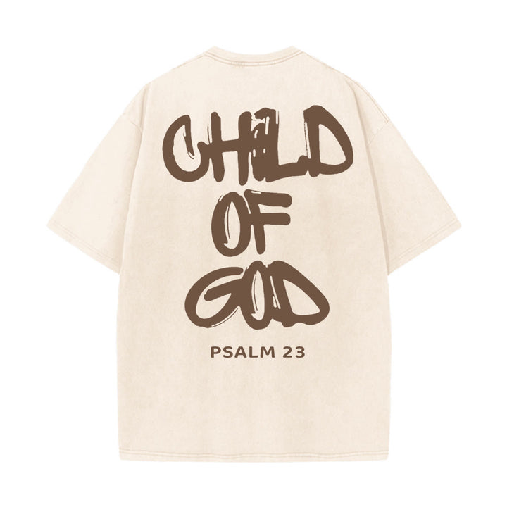Christianartworkshop "BAMBINO DI DIO" Maglietta lavata per adulti - Beige - 5XL - image 3