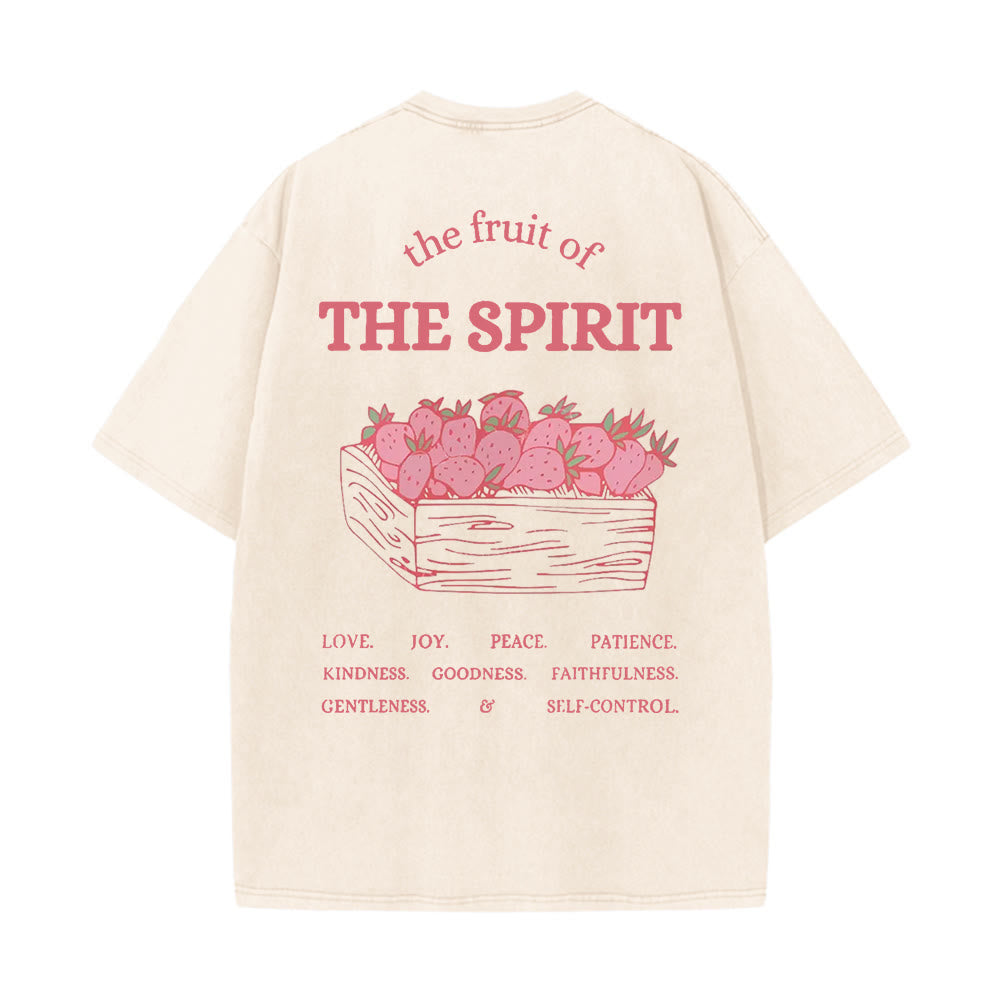 Christianartworkshop Maglietta unisex lavata Fruit Of The Spirit - Albicocca - 5XL - image 14