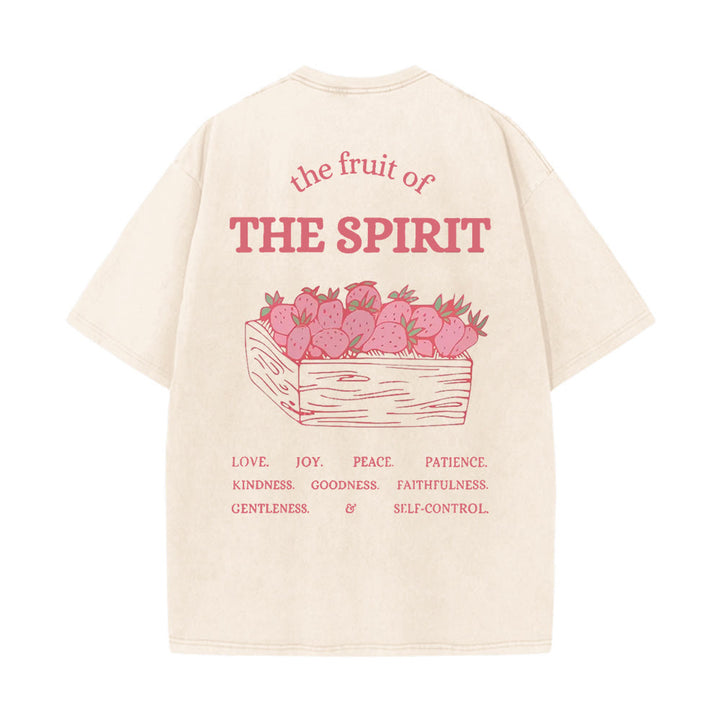 Christianartworkshop Maglietta unisex lavata Fruit Of The Spirit - Albicocca - 5XL - image 14