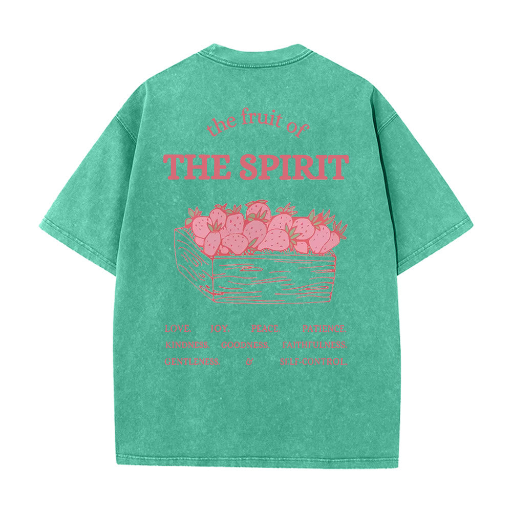 Christianartworkshop Maglietta unisex lavata Fruit Of The Spirit - Verde - 5XL - image 18