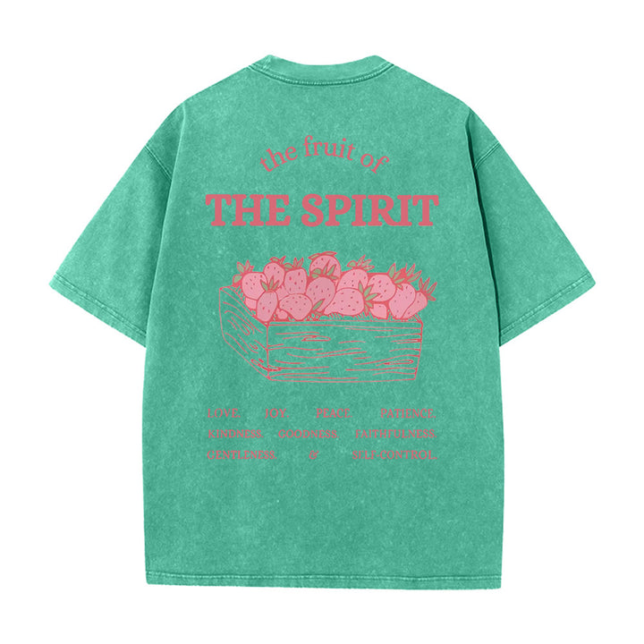 Christianartworkshop Maglietta unisex lavata Fruit Of The Spirit - Verde - 5XL - image 18