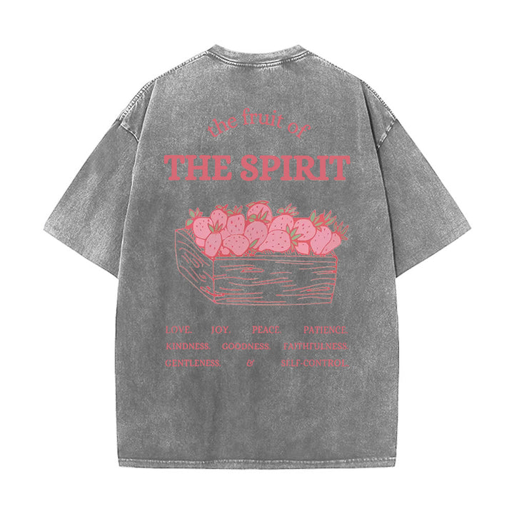Christianartworkshop Maglietta unisex lavata Fruit Of The Spirit - Grigio - 5XL - image 6