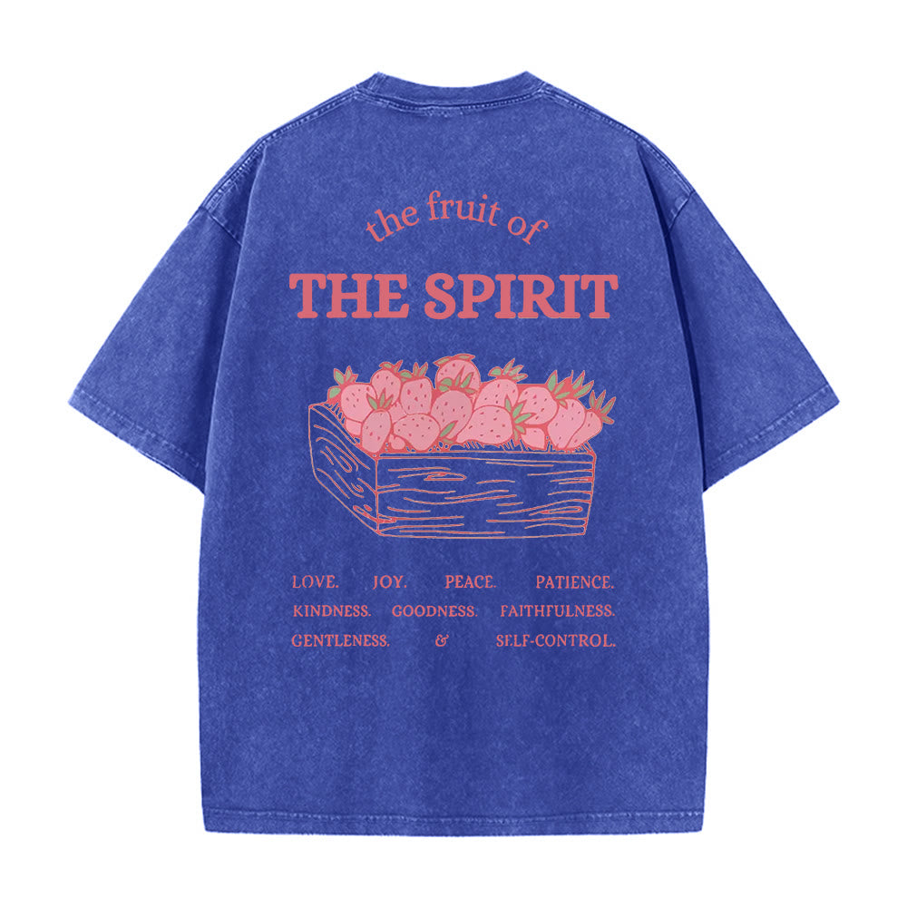 Christianartworkshop Maglietta unisex lavata Fruit Of The Spirit - Blu - 5XL - image 4