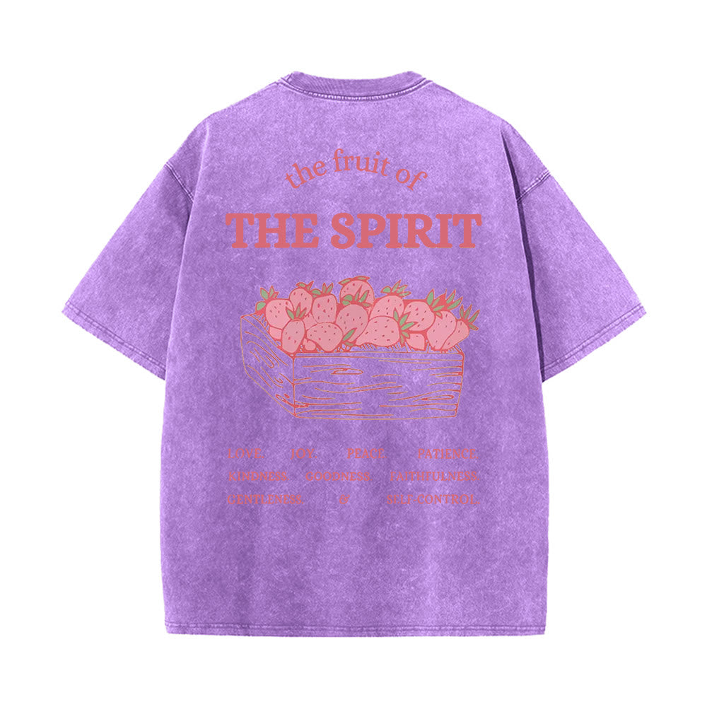 Christianartworkshop Maglietta unisex lavata Fruit Of The Spirit - Viola - 5XL - image 16