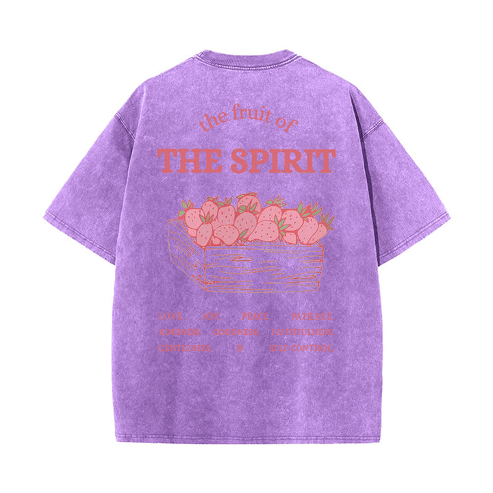 Christianartworkshop Maglietta unisex lavata Fruit Of The Spirit - Viola - 5XL - image 16