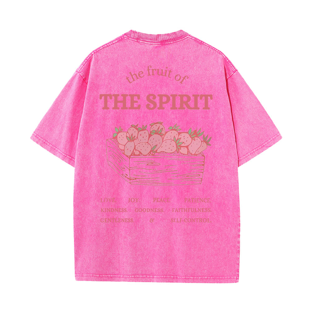 Christianartworkshop Maglietta unisex lavata Fruit Of The Spirit - Rosa - 5XL - image 12
