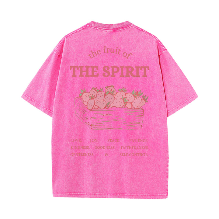 Christianartworkshop Maglietta unisex lavata Fruit Of The Spirit - Rosa - 5XL - image 12