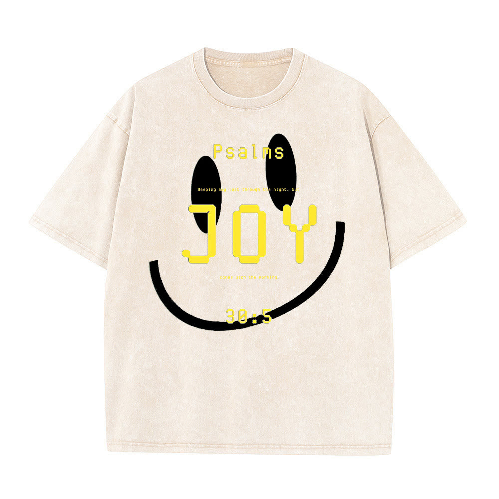 Christianartworkshop Gioia Salmo 30:5 Maglietta unisex lavata - Albicocca - 5XL - image 8