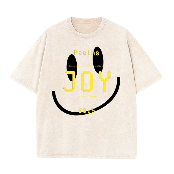 Christianartworkshop Gioia Salmo 30:5 Maglietta unisex lavata - Albicocca - 5XL - image 8