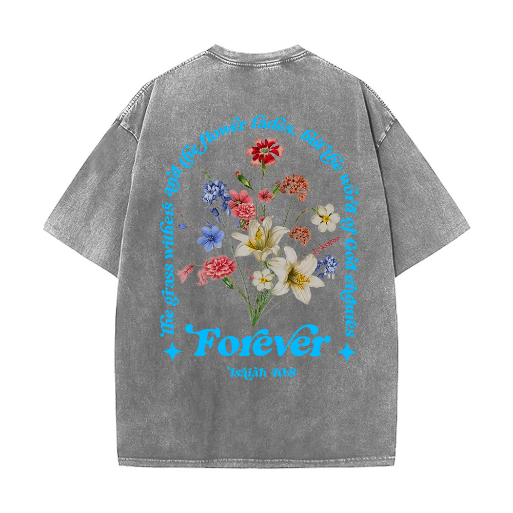 Christianartworkshop Maglietta unisex lavata con la Parola eterna di Dio - Grigio - 5XL - image 10