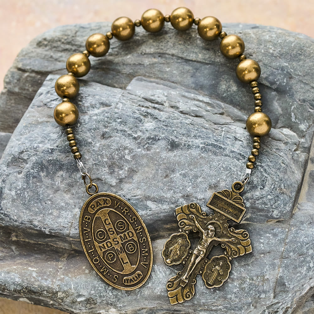 Christianartworkshop La serie di rosari tascabili Four Protect Battle Beads in 4 finiture Warrior - Bronzo - image 10