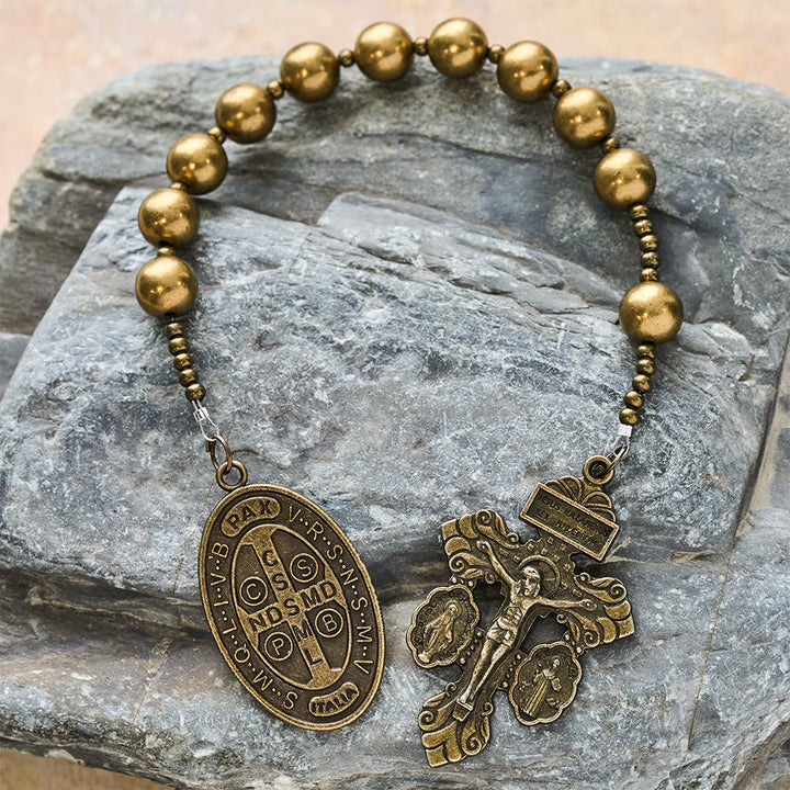 Christianartworkshop La serie di rosari tascabili Four Protect Battle Beads in 4 finiture Warrior - Bronzo - image 10