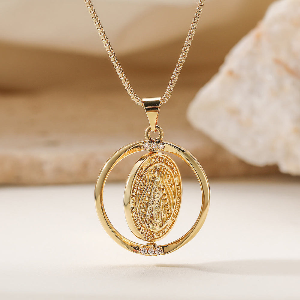 Christianartworkshop Collana rotante della Madonna di Aparecida: grazia bicolore da indossare ogni giorno - image 1
