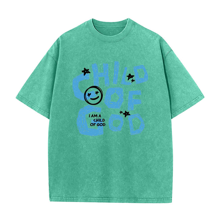 Christianartworkshop Bambino di Dio T-shirt unisex lavata - Verde - 5XL - image 7