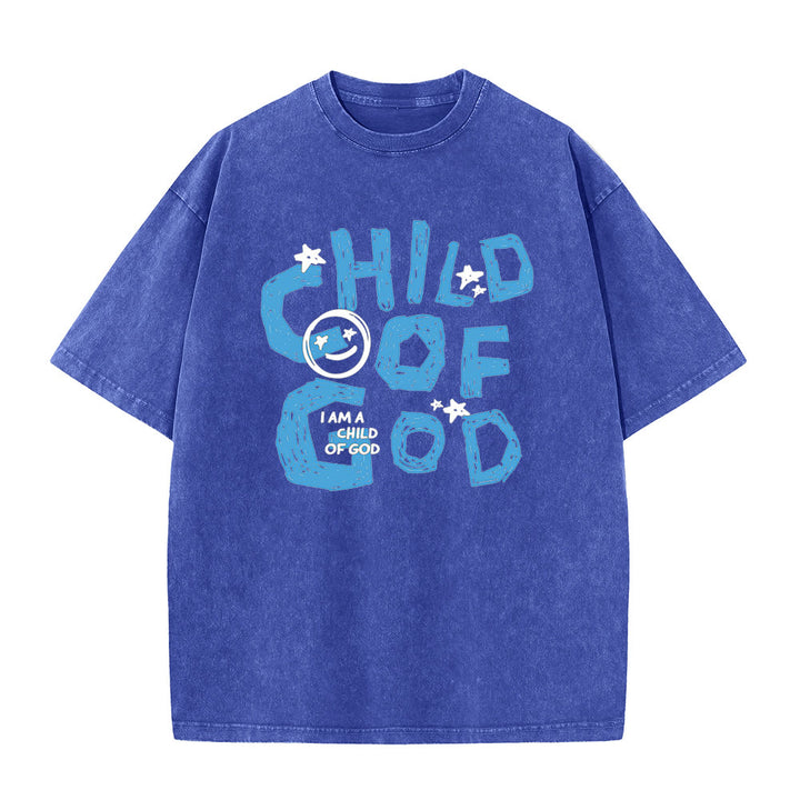 Christianartworkshop Bambino di Dio T-shirt unisex lavata - Blu - 5XL - image 8