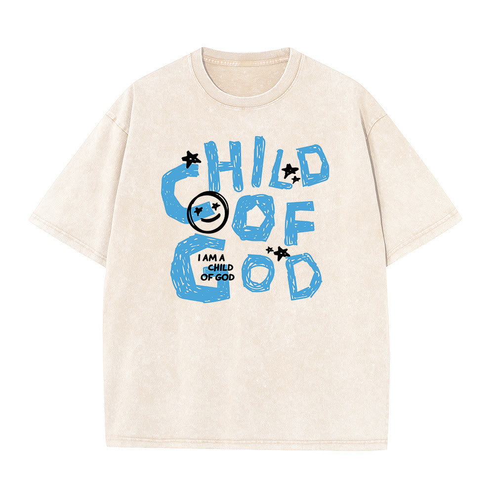 Christianartworkshop Bambino di Dio T-shirt unisex lavata - Albicocca - 5XL - image 1