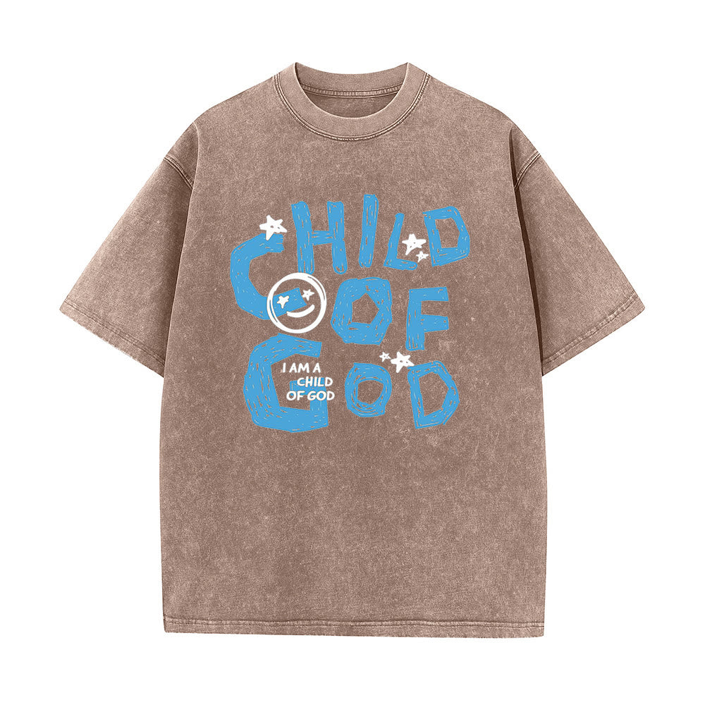 Christianartworkshop Bambino di Dio T-shirt unisex lavata - Caffè - 5XL - image 6