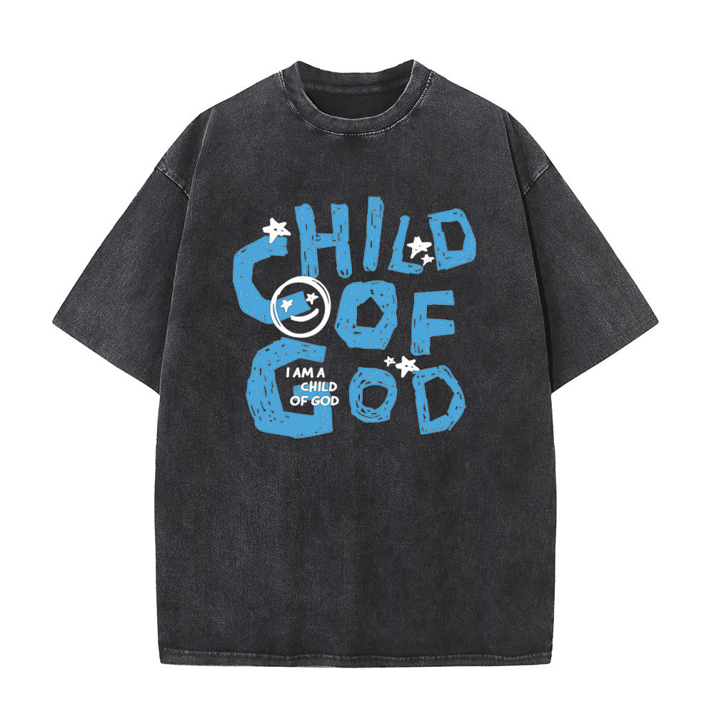 Christianartworkshop Bambino di Dio T-shirt unisex lavata - Nero - 5XL - image 2