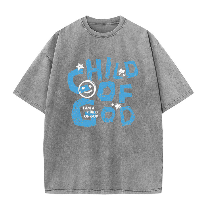 Christianartworkshop Bambino di Dio T-shirt unisex lavata - Grigio - 5XL - image 4
