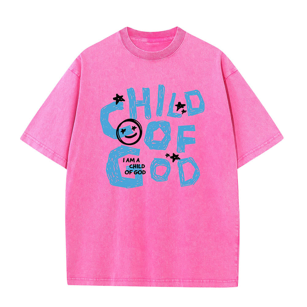 Christianartworkshop Bambino di Dio T-shirt unisex lavata - Rosa - 5XL - image 0