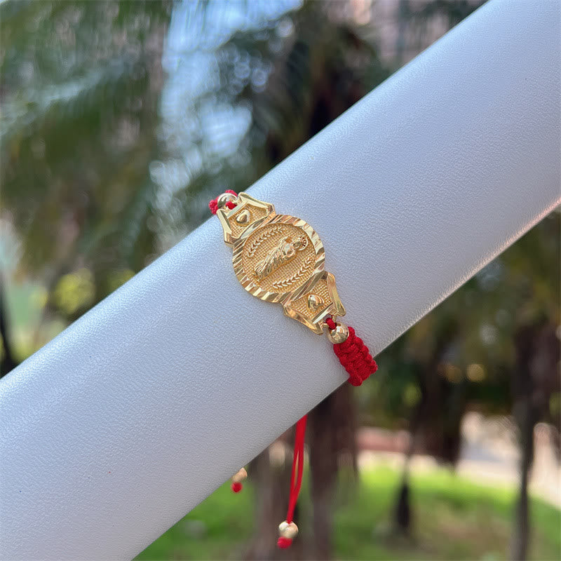 Christianartworkshop Bracciale multi-corda della Madonna: silenzioso promemoria della sua cura - Rosso - image 2