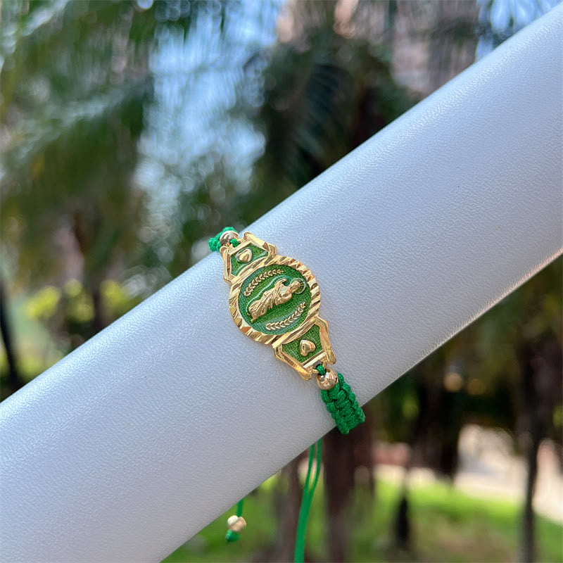 Christianartworkshop Bracciale multi-corda della Madonna: silenzioso promemoria della sua cura - Verde - image 4