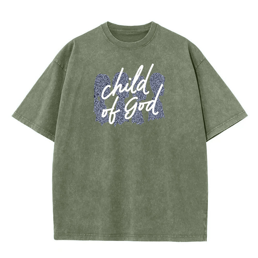Christianartworkshop Bambino di Dio T-shirt unisex lavata - Verde militare - 5XL - image 2