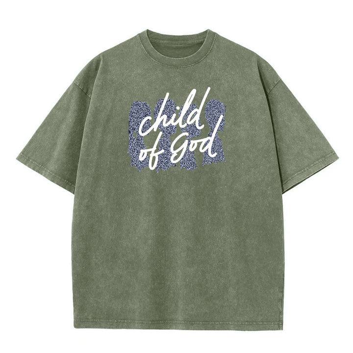 Christianartworkshop Bambino di Dio T-shirt unisex lavata - Verde militare - 5XL - image 2