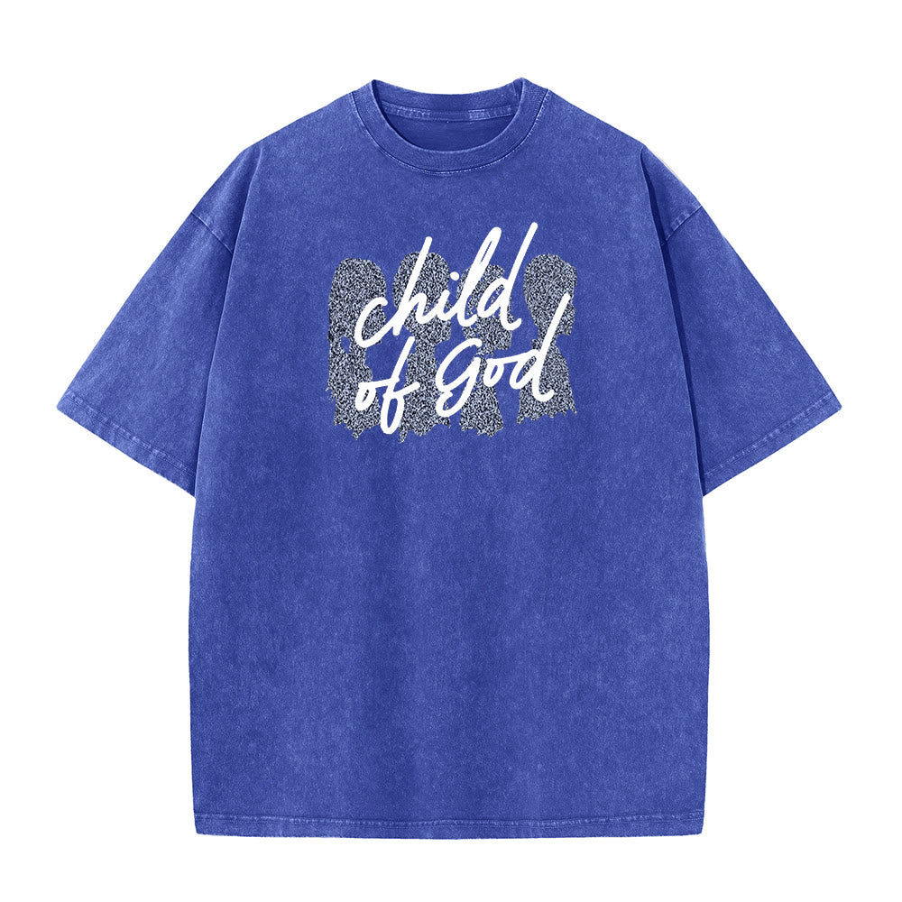 Christianartworkshop Bambino di Dio T-shirt unisex lavata - Blu - 5XL - image 4