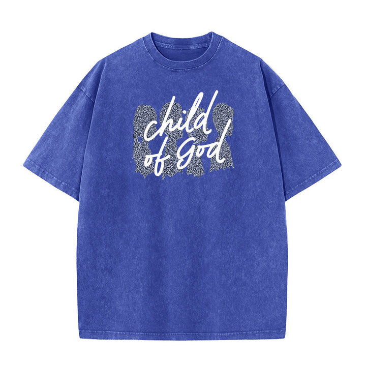 Christianartworkshop Bambino di Dio T-shirt unisex lavata - Blu - 5XL - image 4