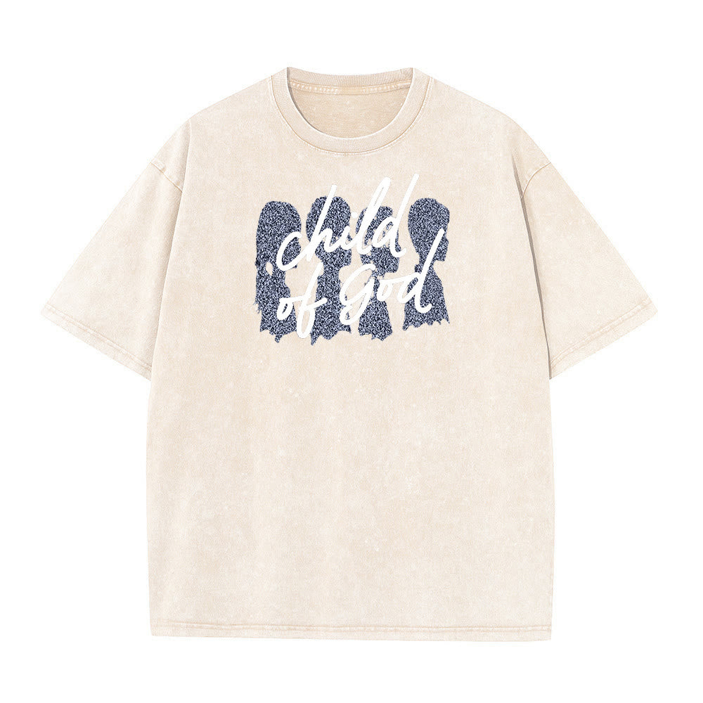 Christianartworkshop Bambino di Dio T-shirt unisex lavata - Albicocca - 5XL - image 5