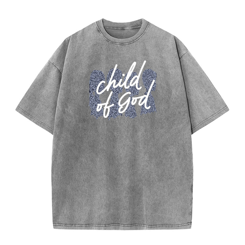 Christianartworkshop Bambino di Dio T-shirt unisex lavata - Grigio - 5XL - image 3