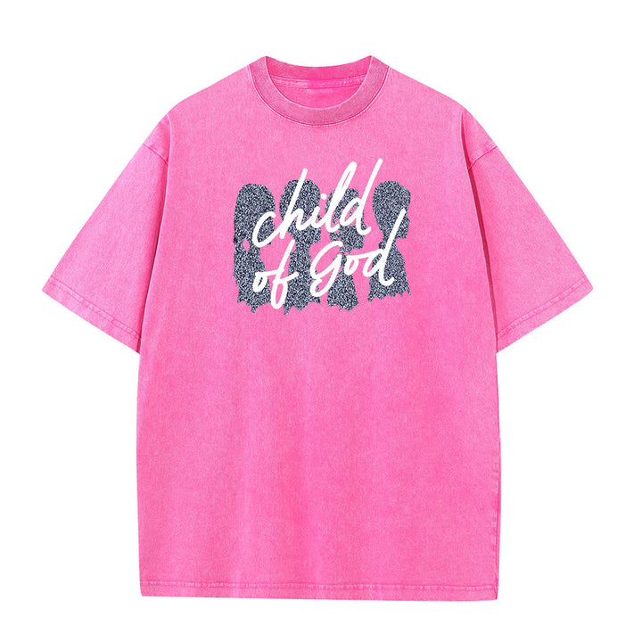 Christianartworkshop Bambino di Dio T-shirt unisex lavata - Rosa - 5XL - image 8