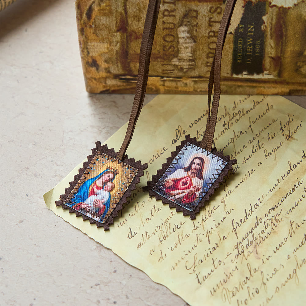 Christianartworkshop Sacro Cuore e Scapolare della Madonna – Una doppia devozione a Gesù e Maria - image 5