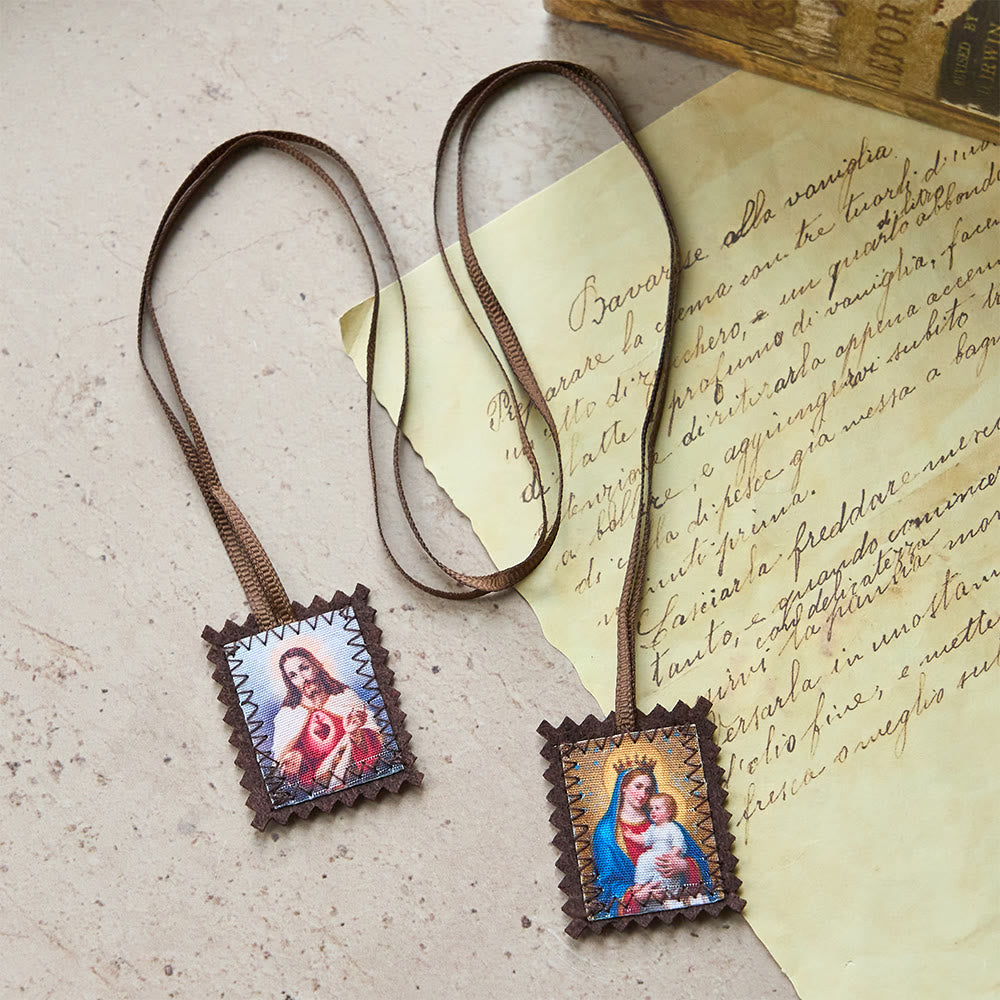 Christianartworkshop Sacro Cuore e Scapolare della Madonna – Una doppia devozione a Gesù e Maria - image 4