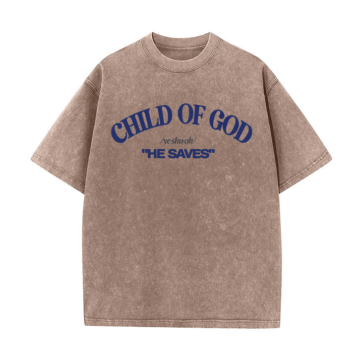 Christianartworkshop Classic Style He Save Child of God T-shirt unisex lavata - Caffè - 5XL - image 6