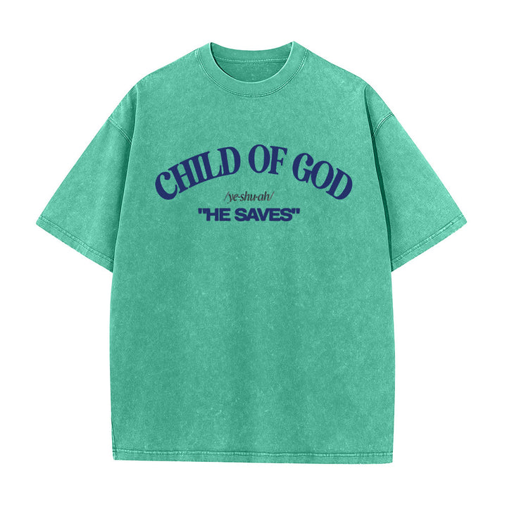 Christianartworkshop Classic Style He Save Child of God T-shirt unisex lavata - Verde - 5XL - image 7