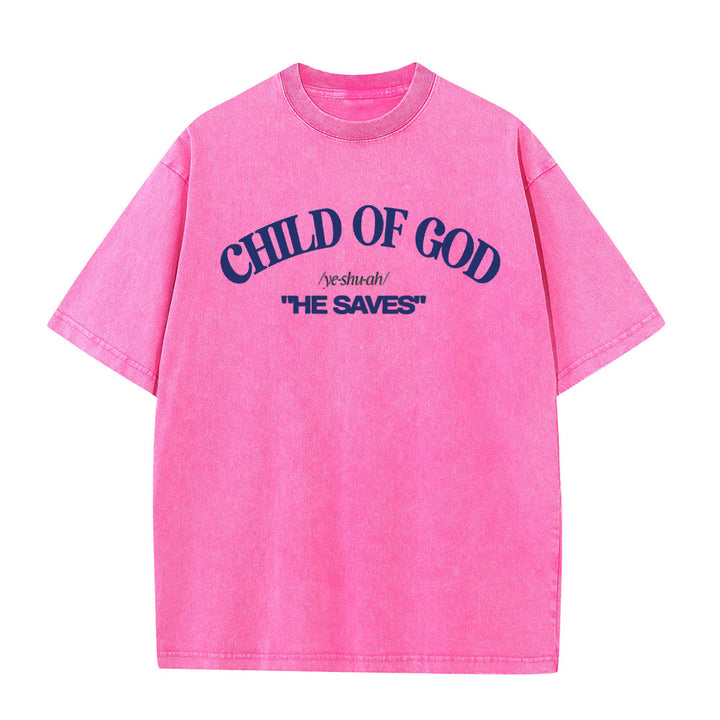 Christianartworkshop Classic Style He Save Child of God T-shirt unisex lavata - Rosa - 5XL - image 8