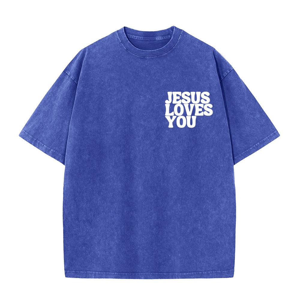 Christianartworkshop Maglietta unisex lavata "Good News Jesus Loves You" - image 5