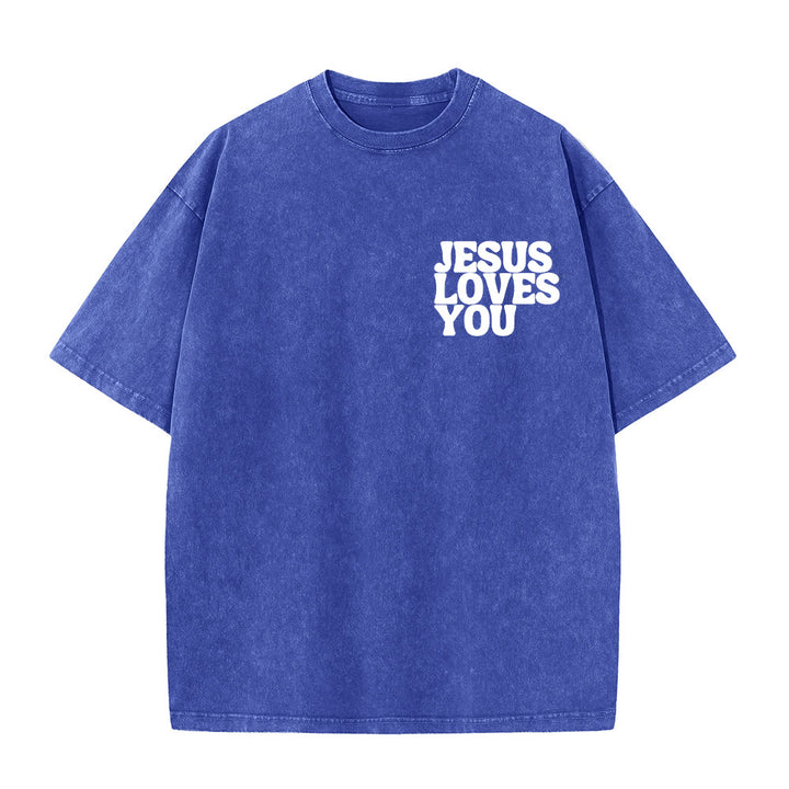 Christianartworkshop Maglietta unisex lavata "Good News Jesus Loves You" - image 5