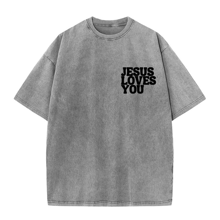 Christianartworkshop Maglietta unisex lavata "Good News Jesus Loves You" - image 13