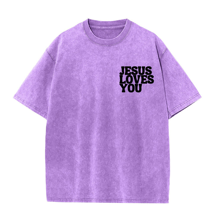 Christianartworkshop Maglietta unisex lavata "Good News Jesus Loves You" - image 1
