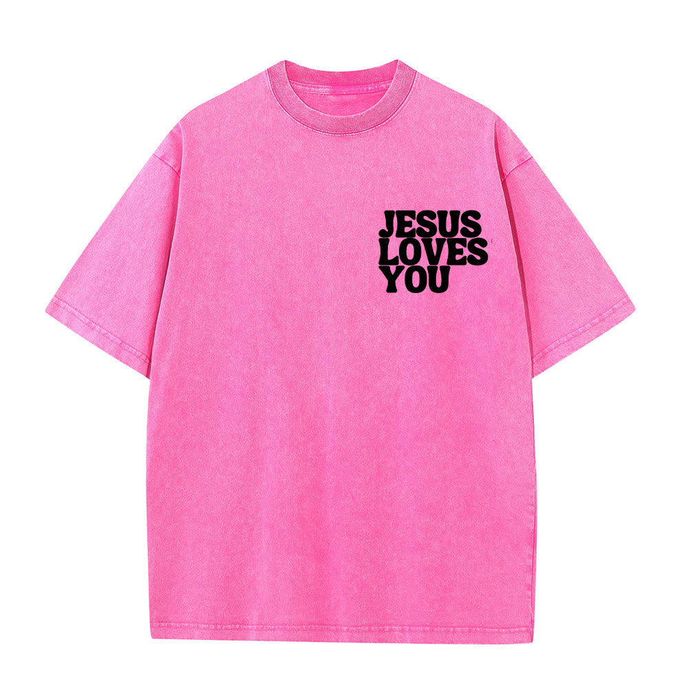 Christianartworkshop Maglietta unisex lavata "Good News Jesus Loves You" - image 7
