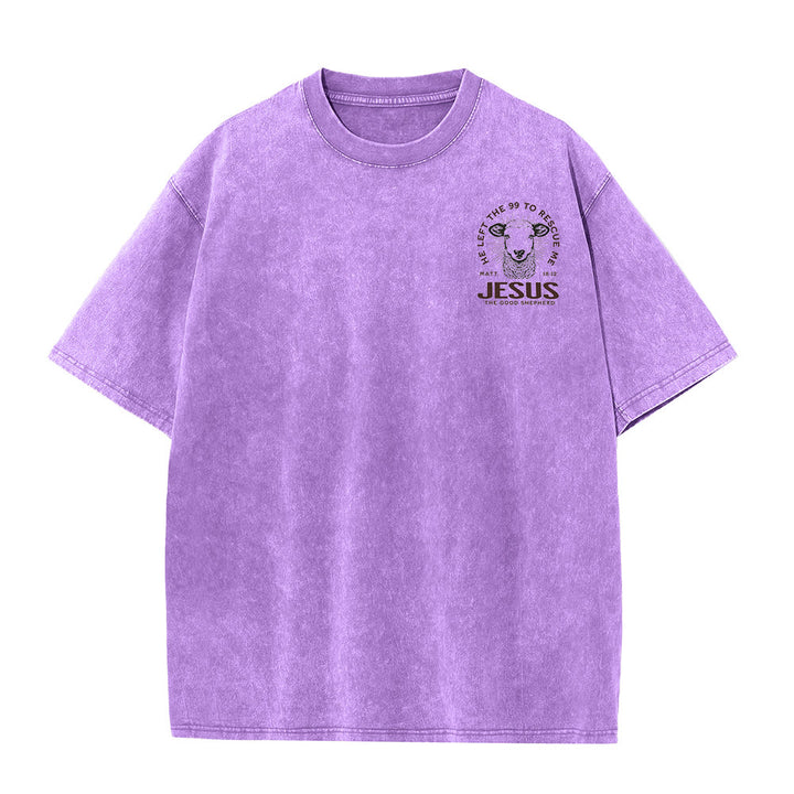 Christianartworkshop "Ha lasciato il 99 per salvarmi" T-shirt unisex lavata - image 15