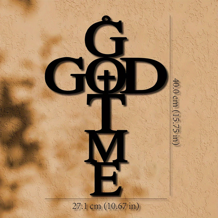 Christianartworkshop Croce e decorazione in metallo GOD TIME: silenzioso promemoria della Sua presenza - image 4