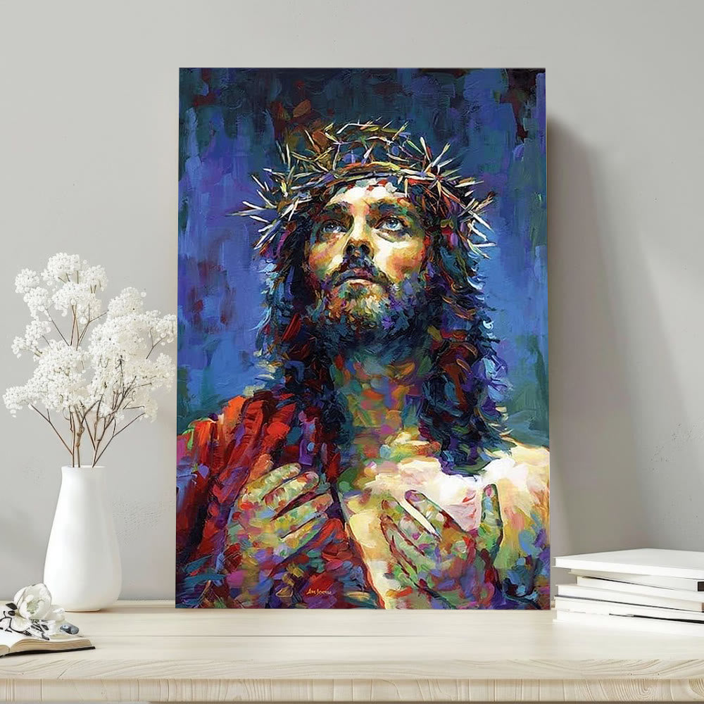 Christianartworkshop Stampa murale colorata di Gesù devozionale: silenzioso promemoria della sua grazia - image 1